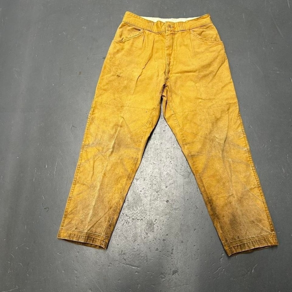 Vintage 70s Sears roebuck and co distressed tan brown field trousers pants